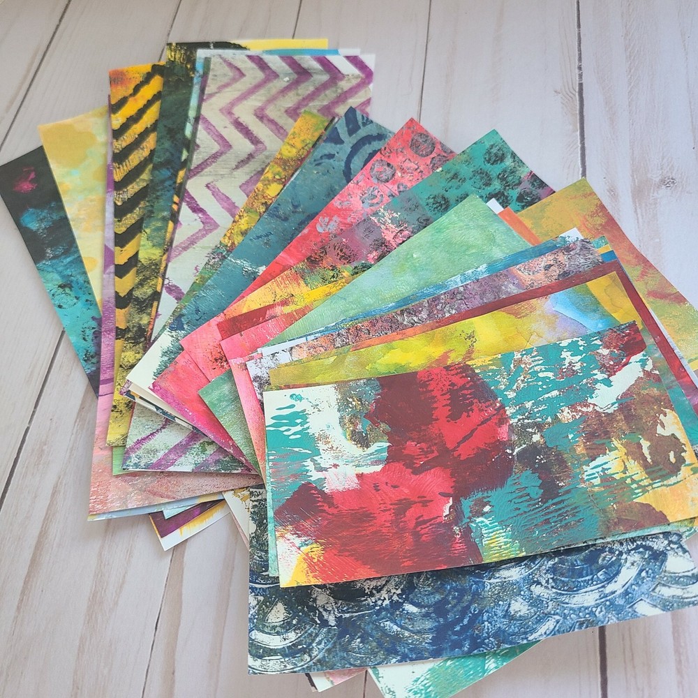 Hand Painted Collage Paper