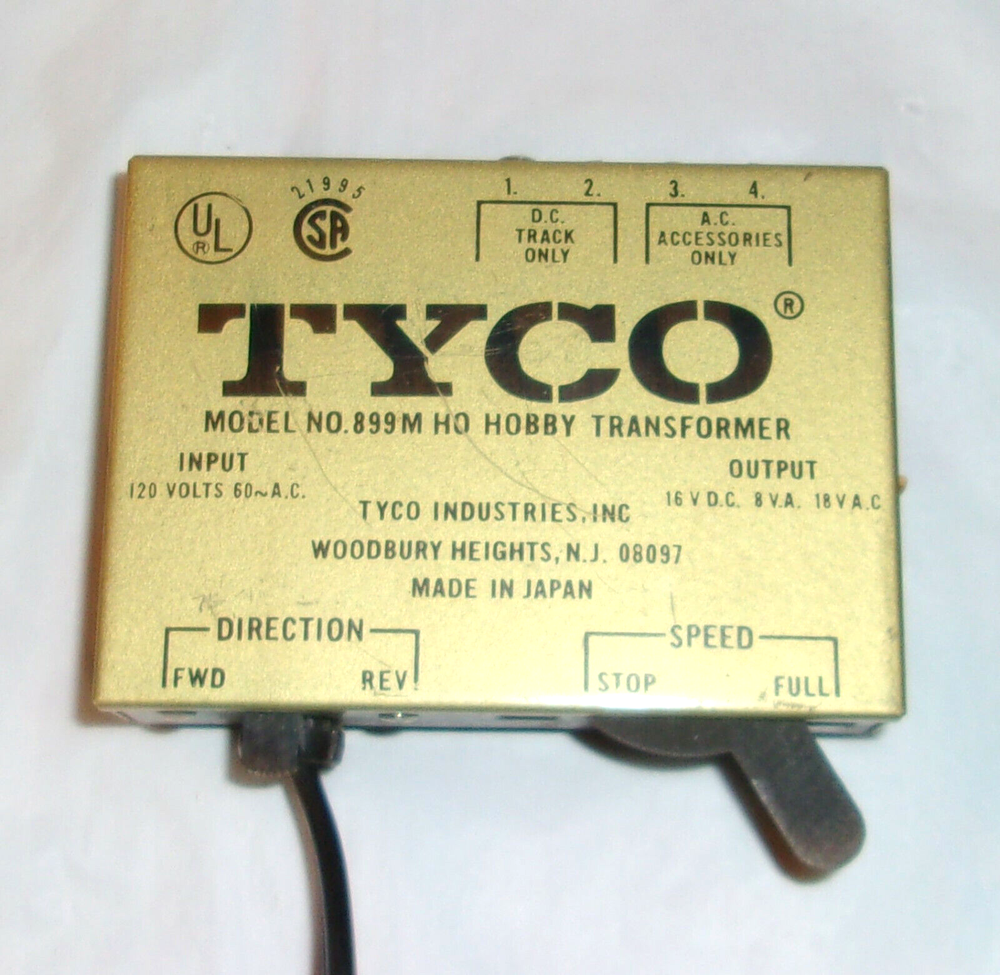 TYCO MODEL NO. 899M HO TOY TRANSFORMER "Untested"