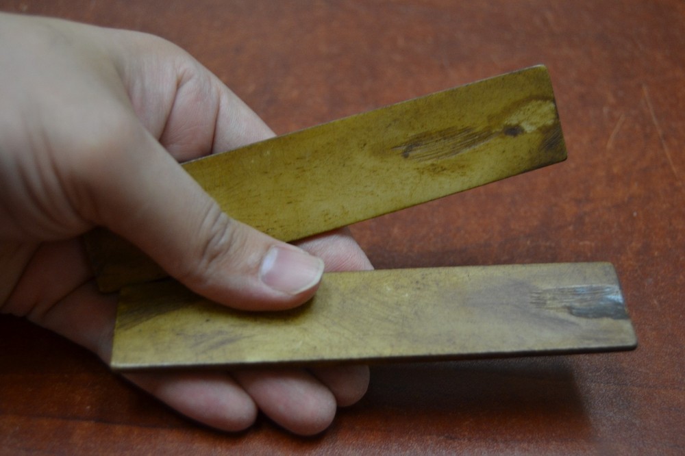 CUSTOM HANDMADE BUFFALO BONE MAKING HANDLE BLANK SCALES 5" #T-1843C