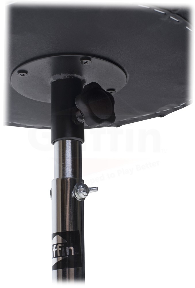 GRIFFIN 3-PACK Drum Throne, Snare Stand & Cymbal Stand Percussion BUNDLE Mount