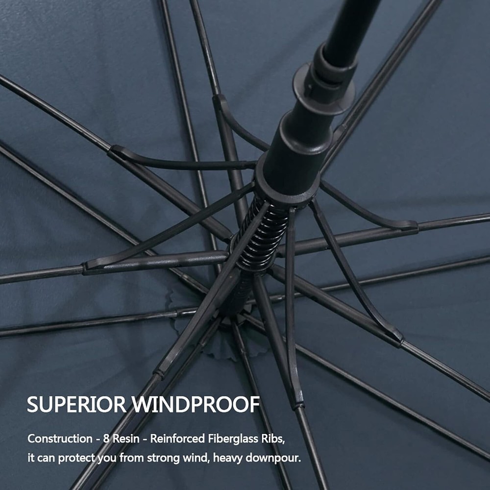 Stylish Automatic Open Golf Umbrella - Windproof, Double Canopy & Lightweight