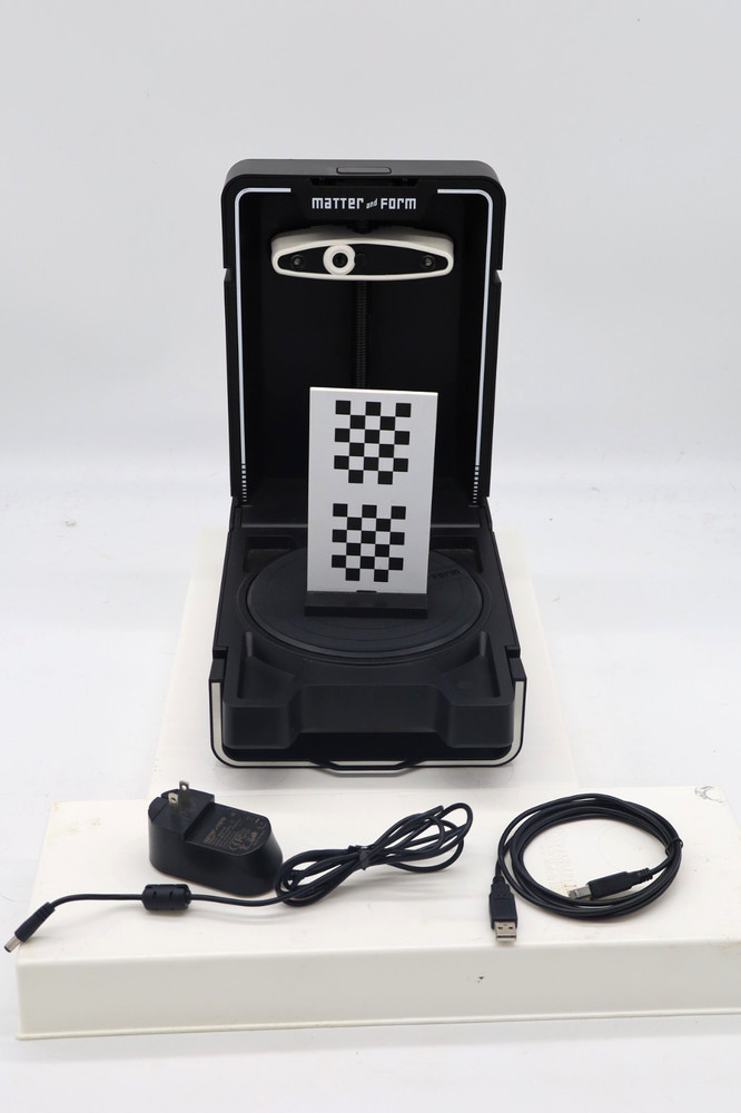 Matter and Form V2 3D Scanner Complete w/ Turntable USB Power Tested MFS1V2