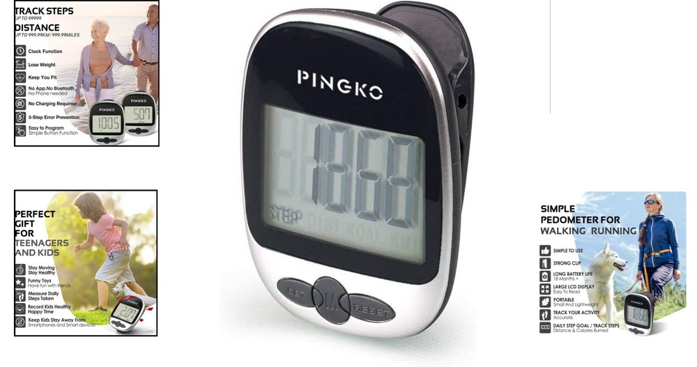 Portable Multi-Function Pedometer: Track Steps, Distance & Calories With Ease