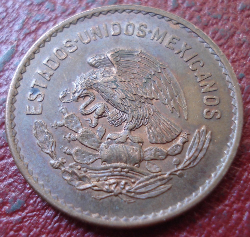 1954 MEXICO 5 CENTAVOS IN EF CONDITION