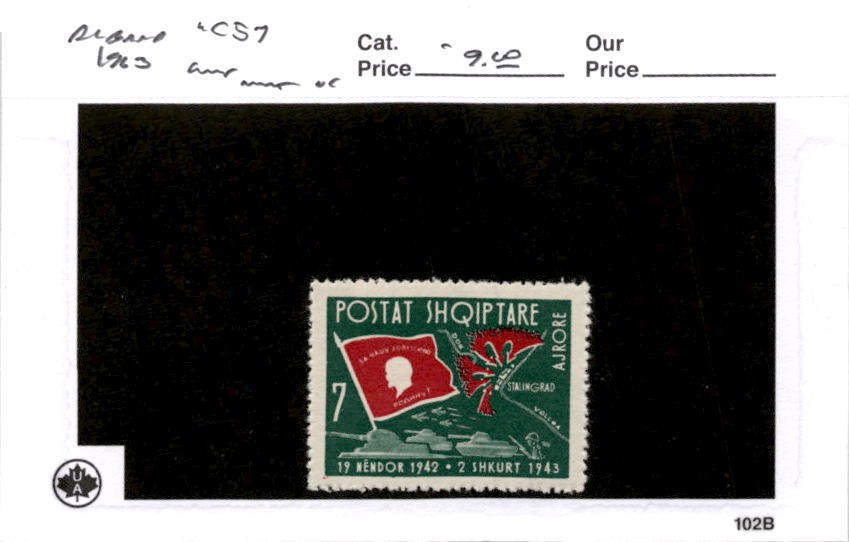 Albania, Postage Stamp, #C57 Mint Hinged, 1963 Lenin, Map