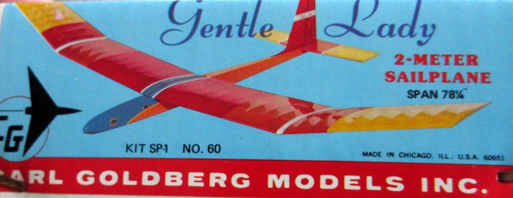 GENTLE LADY PLAN + Rib Patterns & Instruction Manual for 79" RC Model Airplane