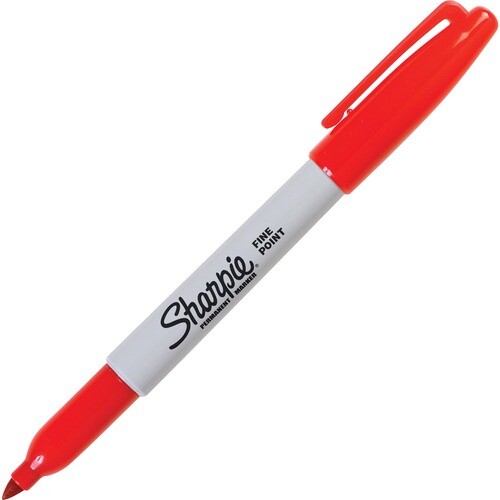 Sharpie Permanent Fine Point Marker Red (SAN30002) 3/pack