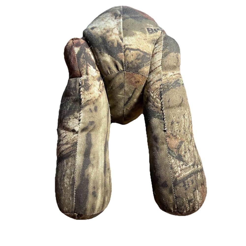 Real Tree "Break-up Infinity" green camo knit jointed/movable 15” stuffed bear