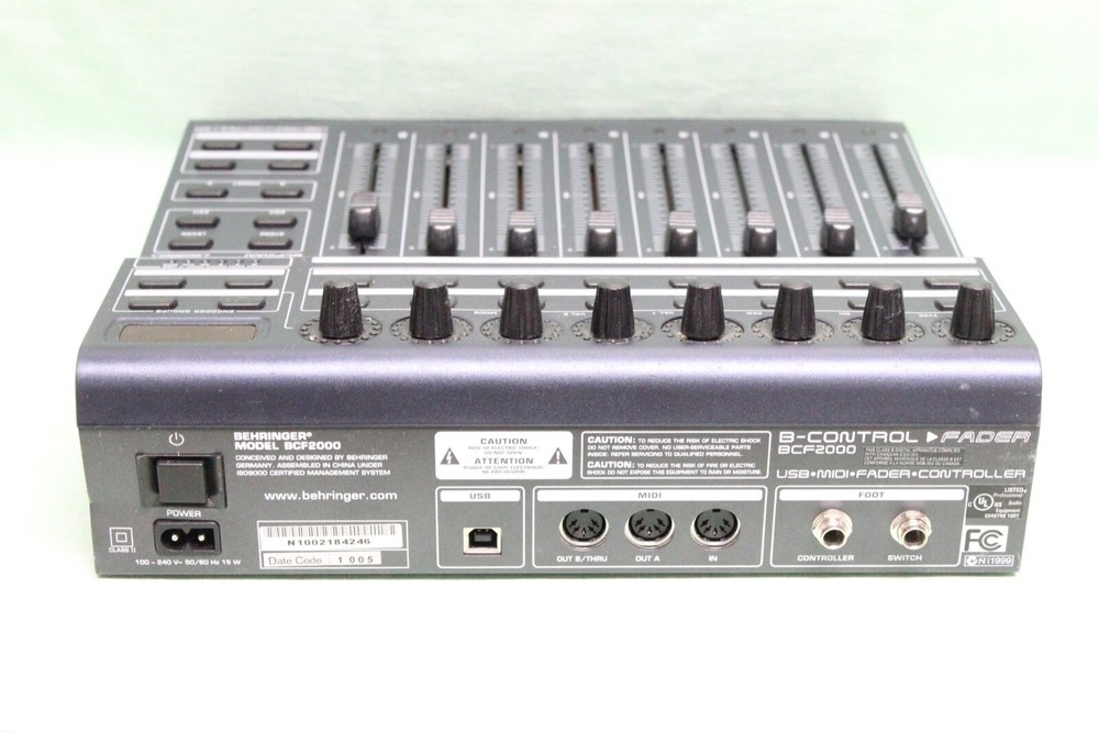 Behringer B-Control BCF2000 USB MIDI DAW Fader Controller NOT TESTED