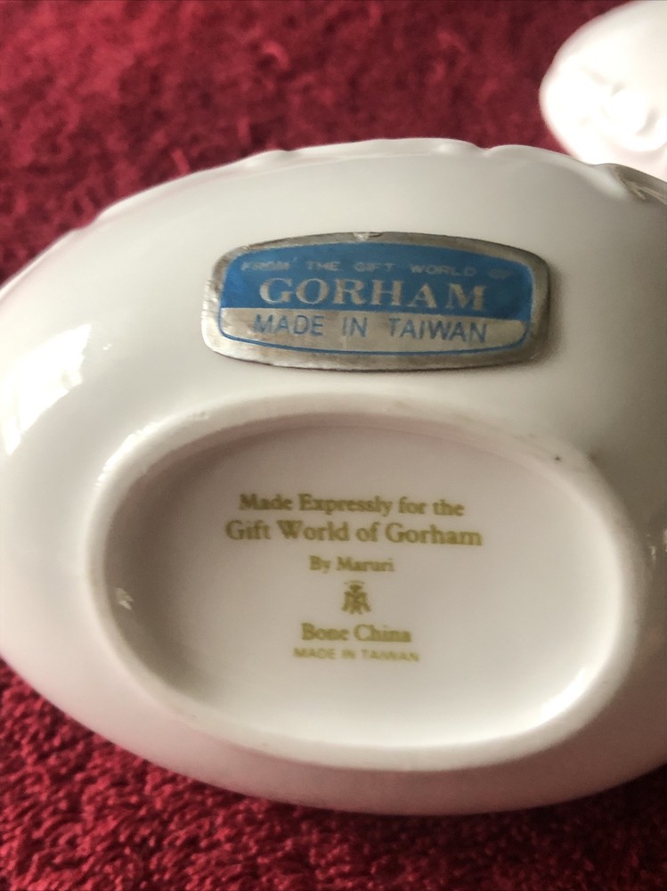 Gorham Egg Shaped Trinket Box By Maruri. Bone China