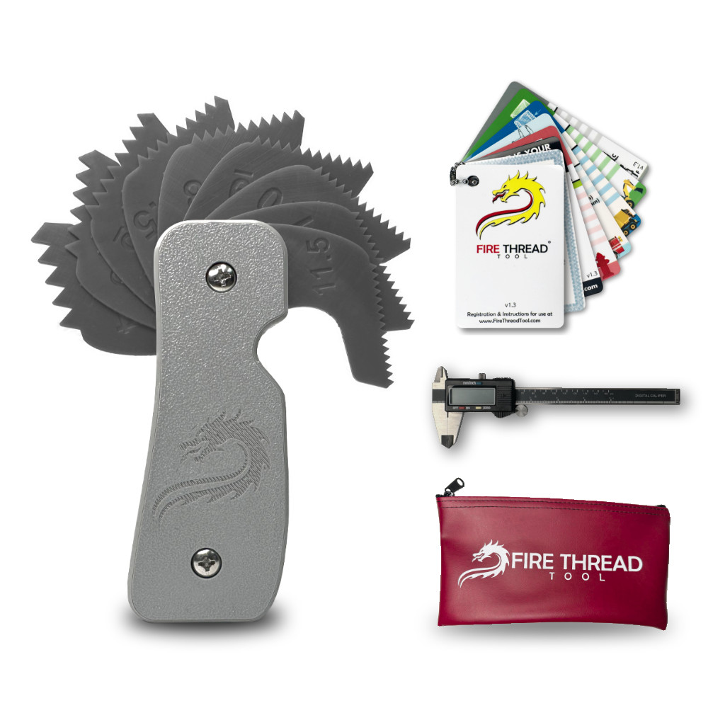 Fire Thread Tool - Hydrant Fitting Thread Gauge Tool for NH/NST, NPT Taper +More