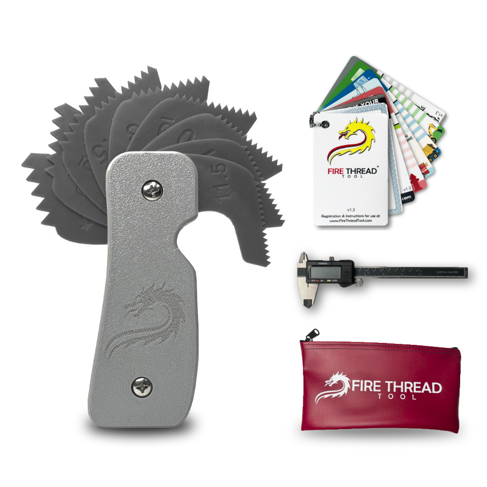Fire Thread Tool - Hydrant Fitting Thread Gauge Tool for NH/NST, NPT Taper +More