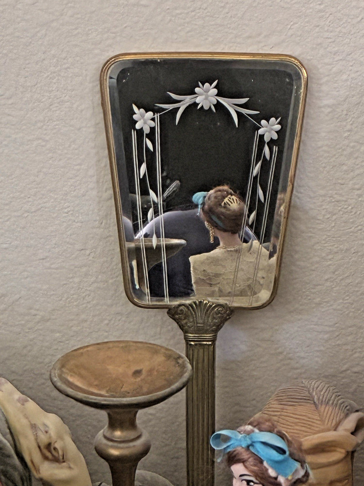 Witch's Old Enchanted Double-Sided Victorian Haunted Scrying Mirror