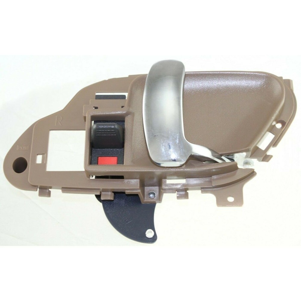 Interior Door Handles Front Rear Beige Chrome 2pc Set