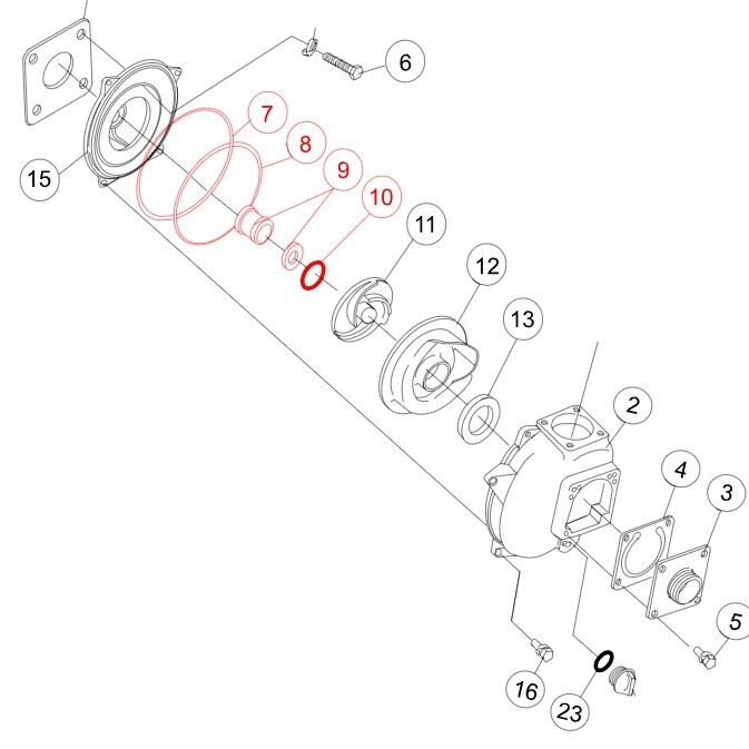 Multiquip Kit Pump QP2B, QP2H WT5C, WTE5C, WT5CSG