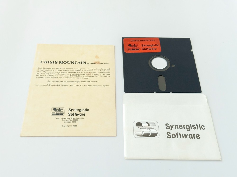 Crisis Mountain - Synergistic Software - 1982 / Apple II