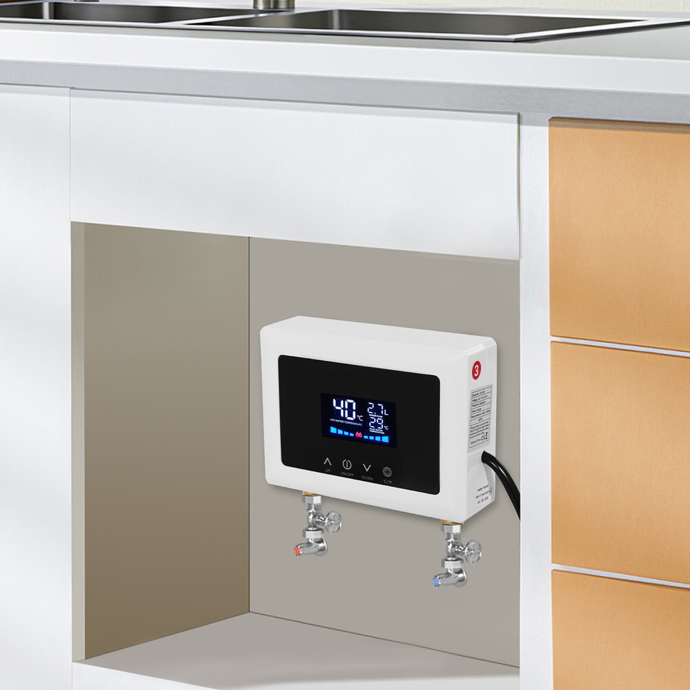 Wall Mounted Electric Instant Hot Water Heater Mini Small Water Tank 3000W