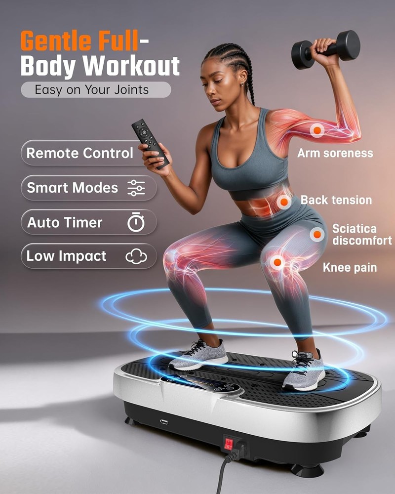 Whole Body Vibration Platform 330 lb Capacity with Speaker