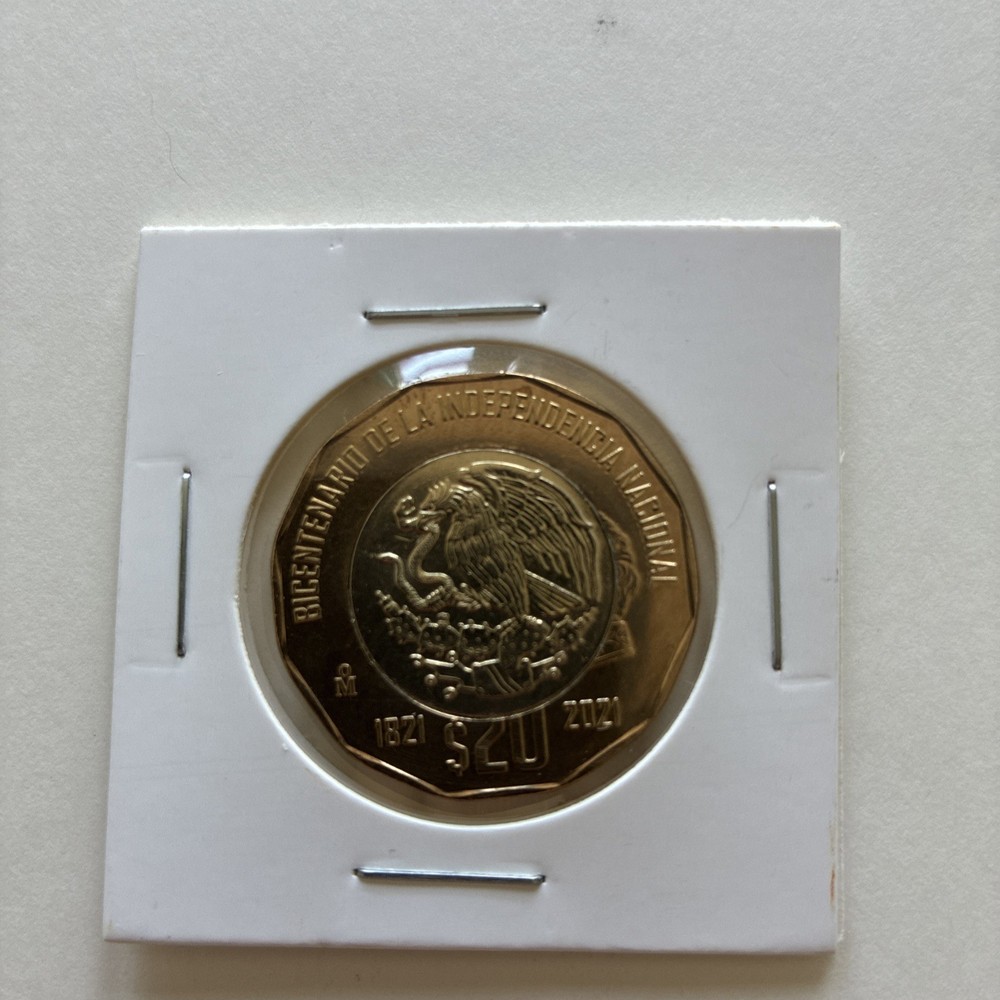 2021 $20 pesos ERROR PLANCHET DOBLE EAGLE UNC MEXICO