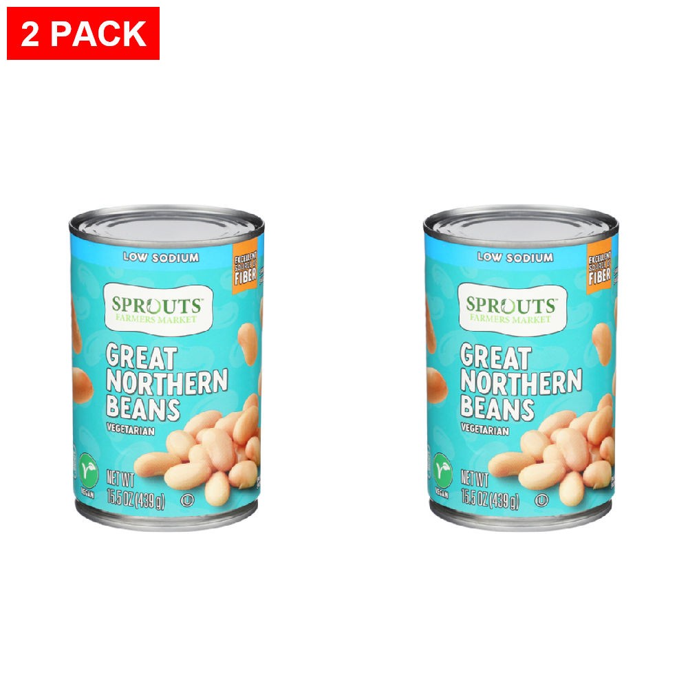 2 Pack - Sprouts Great Northern Beans 15 oz