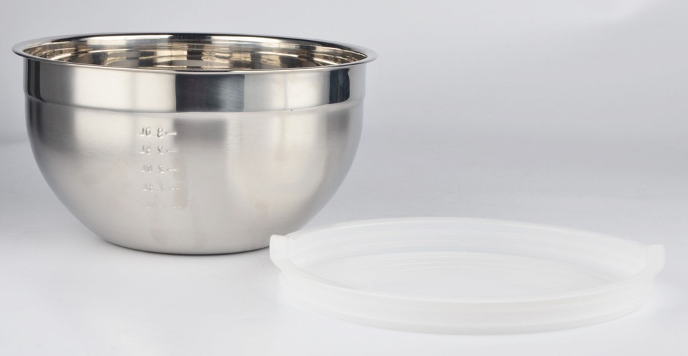 Stainless Steel Mixing bowl 3 Pcs set with lids/Stackable
