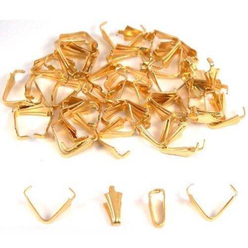 48 Gold Plated Bails 10 x 3.5mm