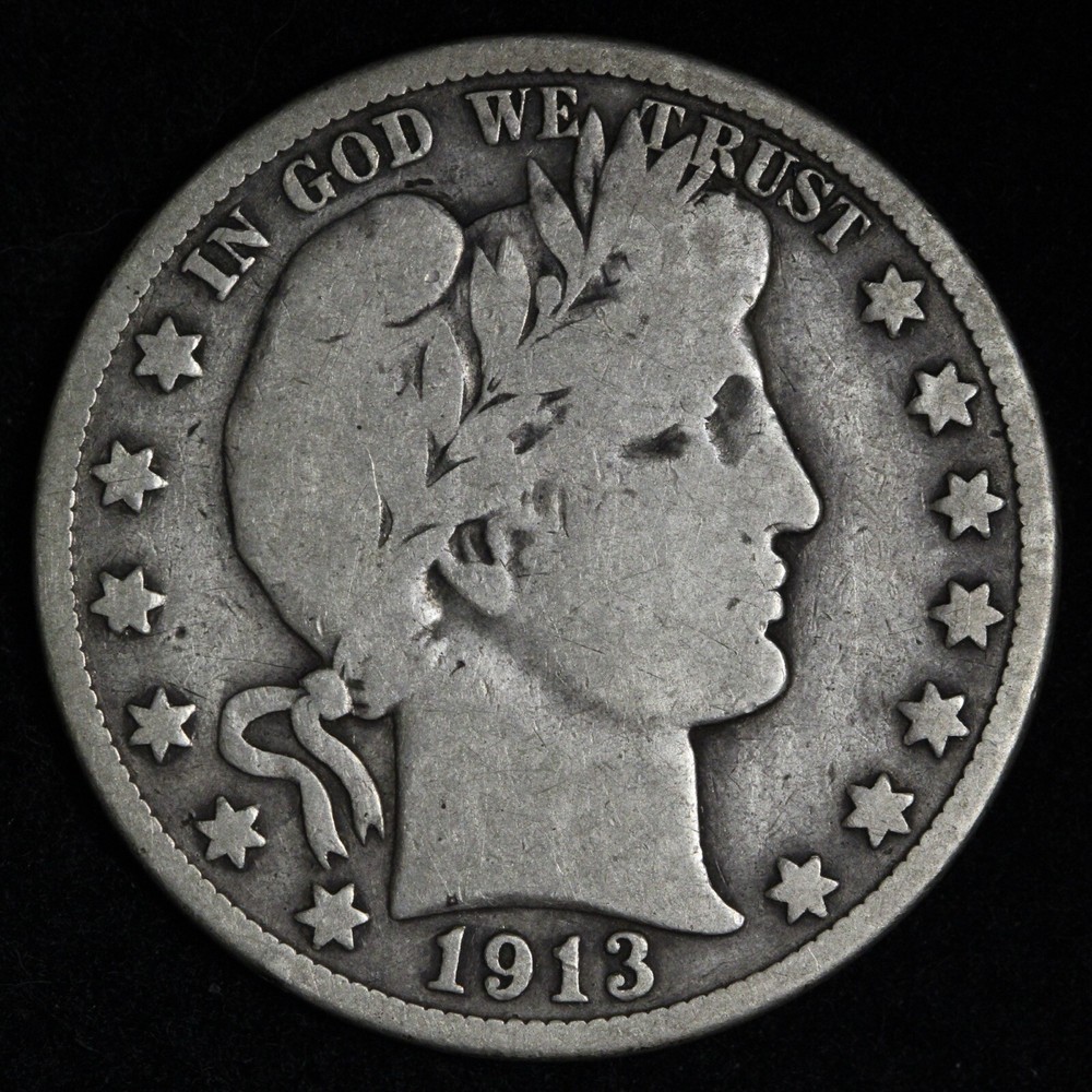 1913-D Barber Silver Half Dollar CHOICE FINE E330 GNM