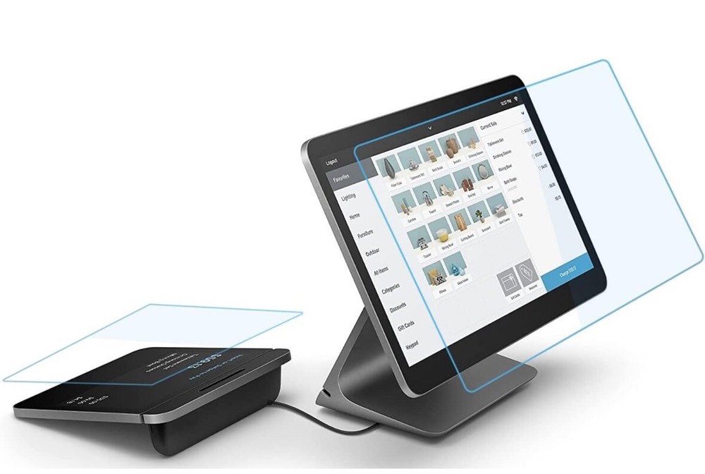 Square Register Screen Protector, Tempered Glass Scratch-Resistant / Easy Instal