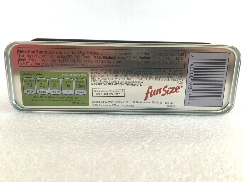 M&M's Milk Chocolate Hinged Tin EMPTY
