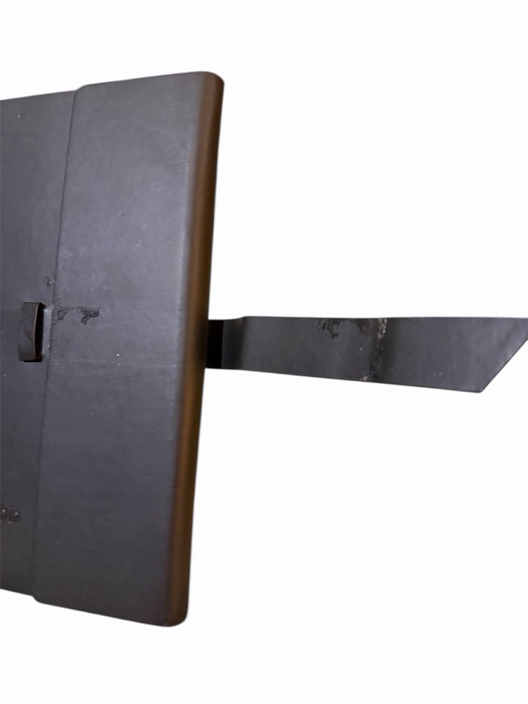 ELLWOOD Black Notebook with Strap Closure, Blank and Lined Pages
