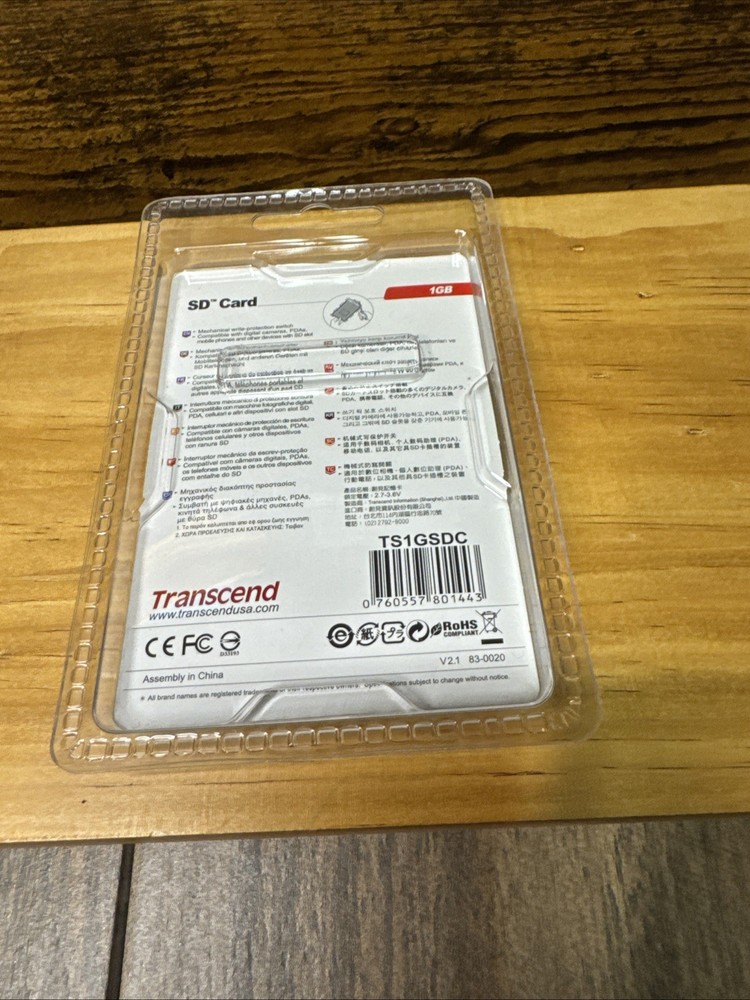 10x Transcend 1 GB SD Secure Digital Flash Memory Card (TS1GSDC)
