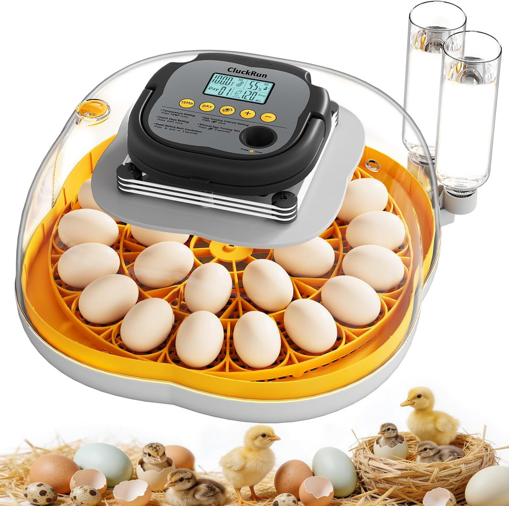 25 Egg Incubator, Temperature & Humidity Control, Programmable Automatic Egg Tur
