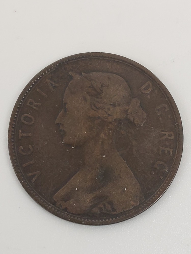 1880 NEW FOUNDLAND ONE CENT PIECE A5589