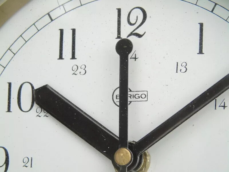 ALL BRASS BARIGO GERMANY SHIPS NAVIGATION QUARTZ CLOCK DECK WATCH