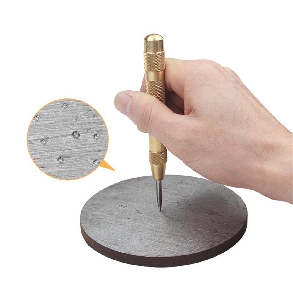 4PC Automatic Center Punch Strikes Surface Hammer Spring Loaded Breaker