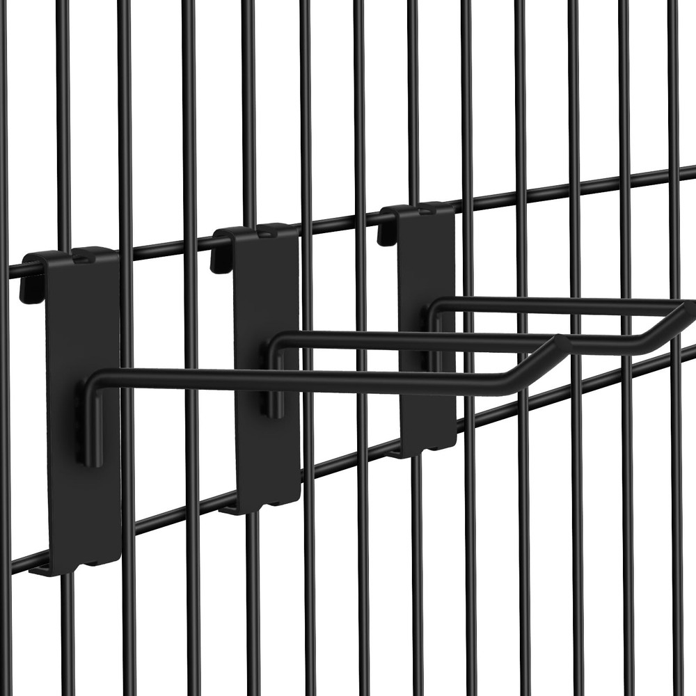 4" Heavy Duty Black Gridwall Panel Hooks Pack Of