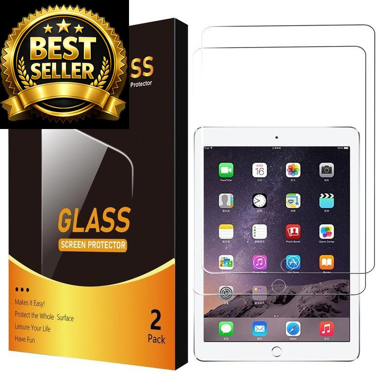Qularlans 2 Pack Screen Protector for iPad 6th/5th Gen (2018/2017), Clear