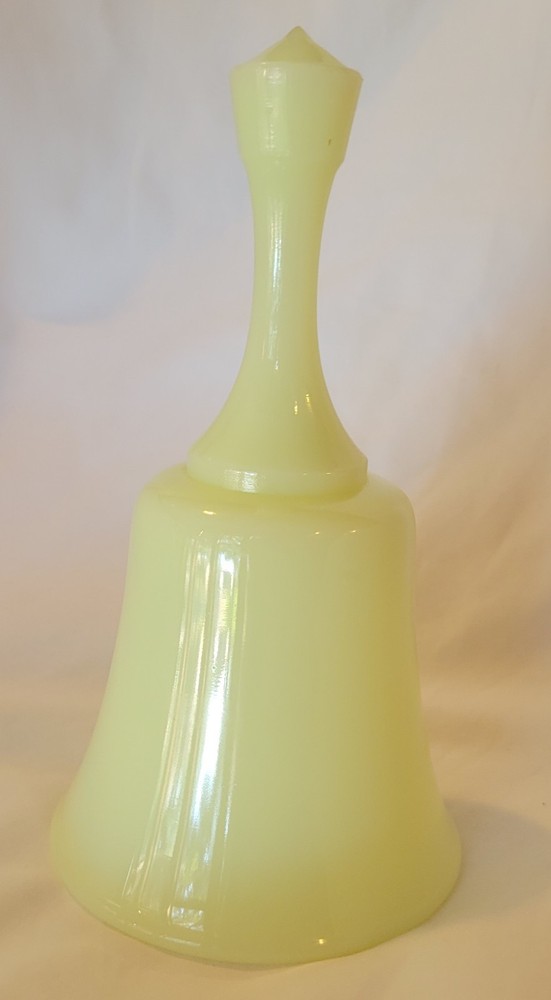 Fenton Uranium Glass Bell Glows 7" HTF