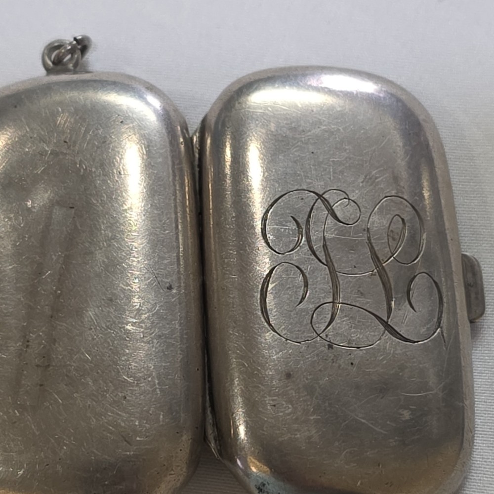 DOUBLE SOVEREIGN CASE STERLING SILVER London Antique