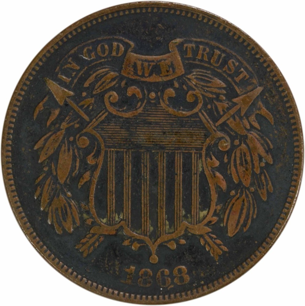 1868 Two Cent Piece VF Uncertified #801