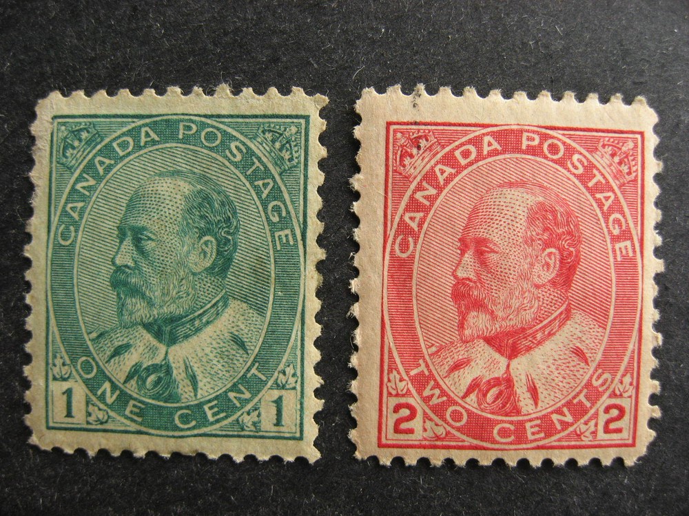 Canada KEVII SC 89, 90 MOG both light gum disturbed, 89 has surface thin