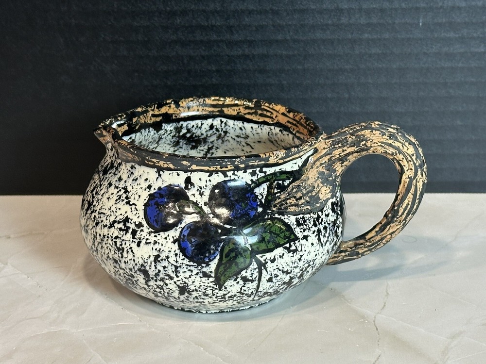 Art Pottery Small Pitcher/Creamer Signed Hand Painted