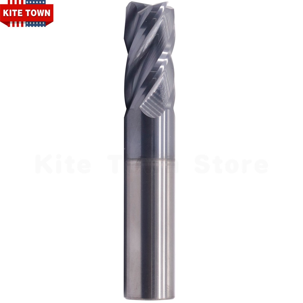 4 Flute 5/8" x 1-1/4" x 3-1/2" Solid Carbide Regular End Mill - AlTiN Coated