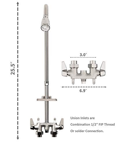 Outdoor Shower Fixture System,with Rustproof Riser and Riser Extension,
