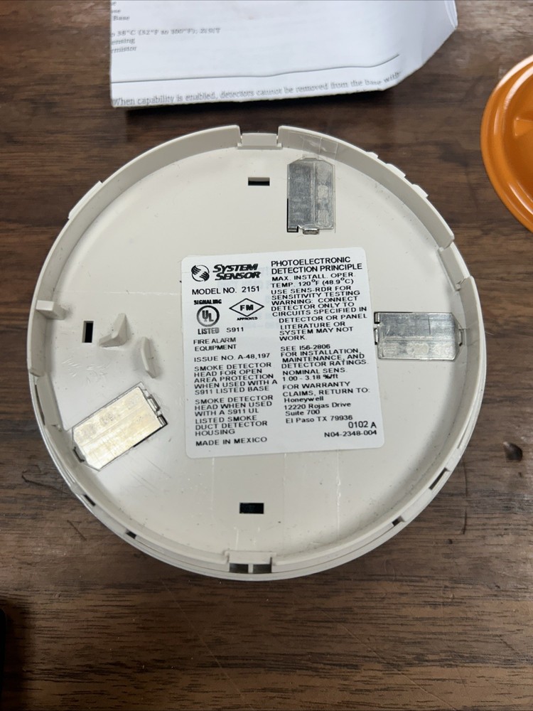 System Sensor 2151 Smoke Detector, E-14