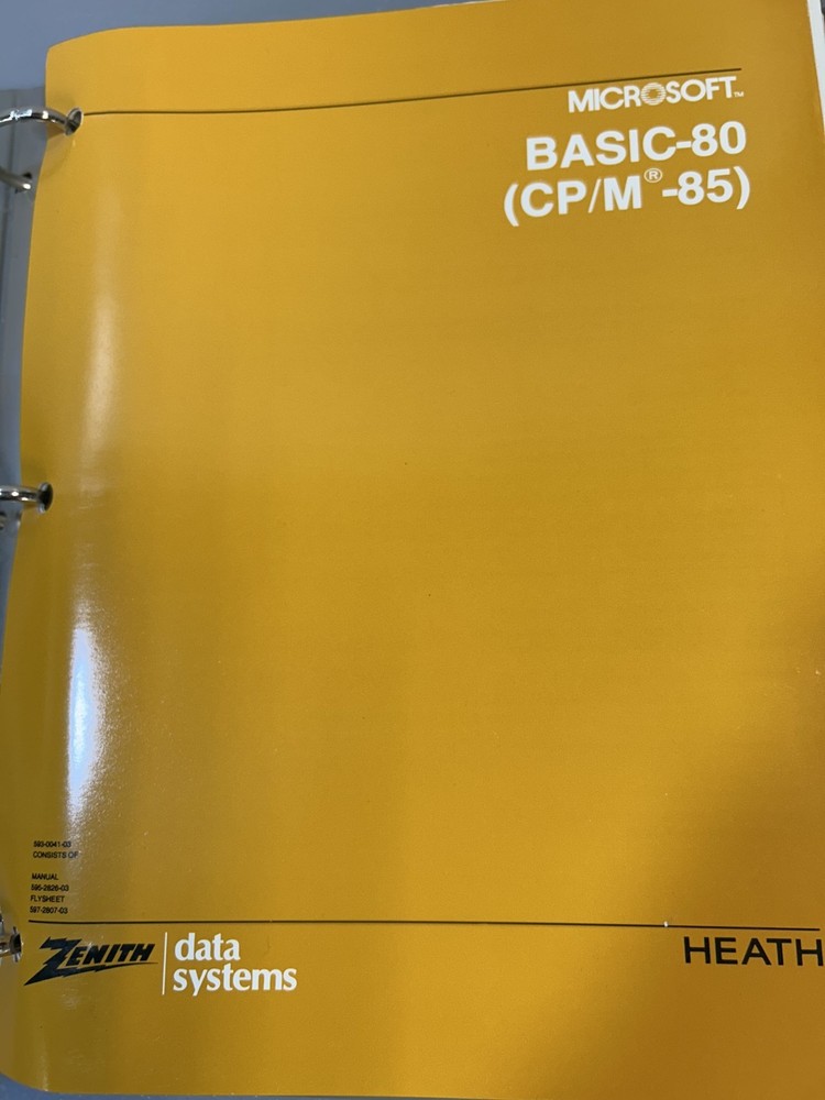 Zenith BASIC-80 CP/M 85 5 1/4" Disk