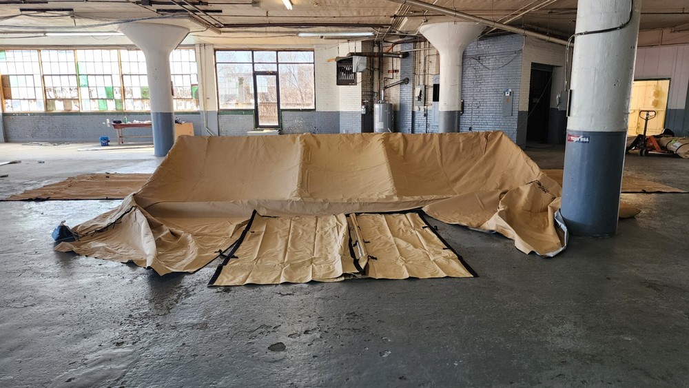 Mobile Shelter Systems Expeditionary STF Warehouse System Frame and Tent