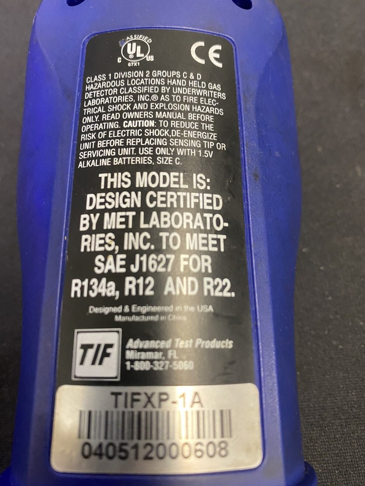 TIF XP-1A Refrigerant Leak Detector
