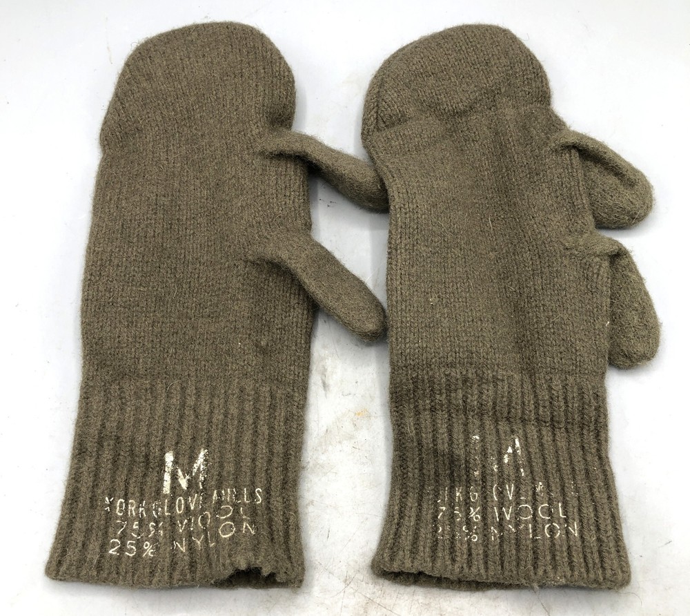 U.S. KOREAN WAR M-1948 WOOL TRIGGER MITTEN INSERTS W/ TRIGGER FINGER SIZE MEDIUM