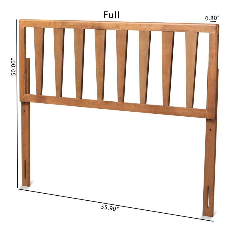 Baxton Studio Duncan Walnut Finished Wood Queen Size Headboard